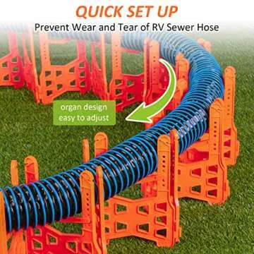WELLUCK RV Sewer Hose Support - Adjustable & Portable