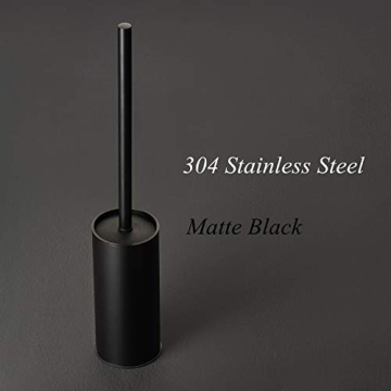 BGL 304 Stainless Steel Black Toilet Brush and Holder Set