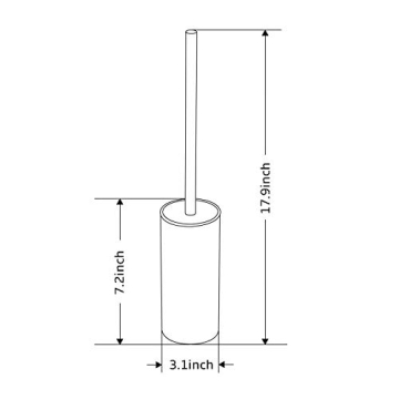 BGL 304 Stainless Steel Black Toilet Brush and Holder Set