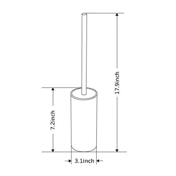 BGL 304 Stainless Steel Black Toilet Brush and Holder Set