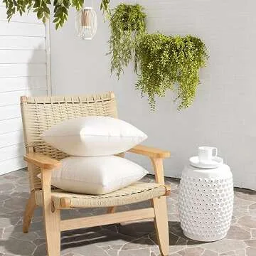 Oubonun 18 x 18 Outdoor Pillow Inserts (Pack of 2) - Square Waterproof Throw Pillow - Decorative Thr...