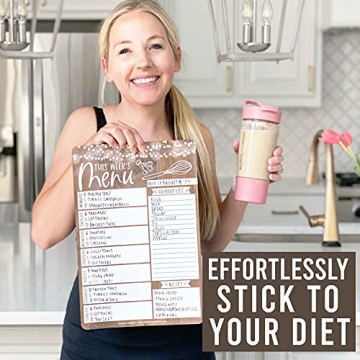 Hadley Designs Rustic Magnetic Weekly Meal Planner for Kitchen