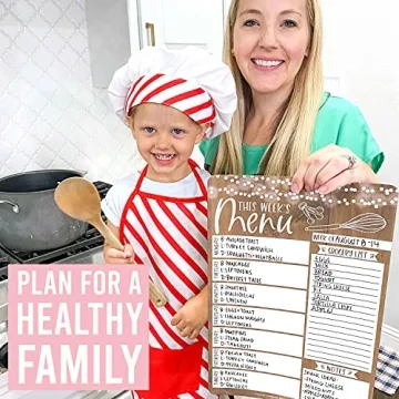 Hadley Designs Rustic Magnetic Weekly Meal Planner for Kitchen
