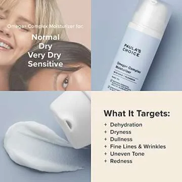 Paula's Choice Omega+ Complex Lightweight Face Moisturizer, Shea Butter & Plant Oils, Brightening Vitamin C - For Dry & Sensitive Skin