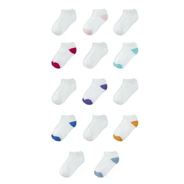 Amazon Essentials Unisex Kids' Cotton Low Cut Sock, 14 Pairs - Perfect Everyday Wear
