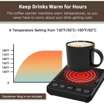 Coffee Warmer with Timer for Perfectly Warmed Brew