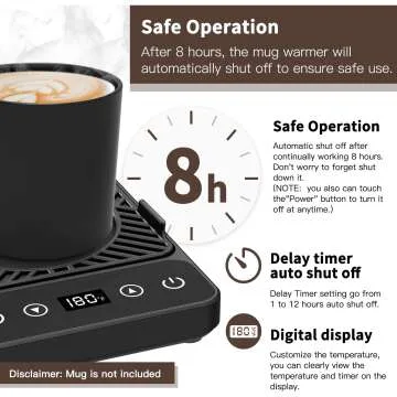 Coffee Warmer with Timer for Perfectly Warmed Brew