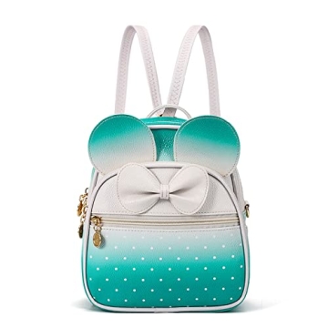KL928 Girls Mini Backpack Bowknot Polka Dot Cute Small Daypacks Convertible Shoulder Bag Purse for W...