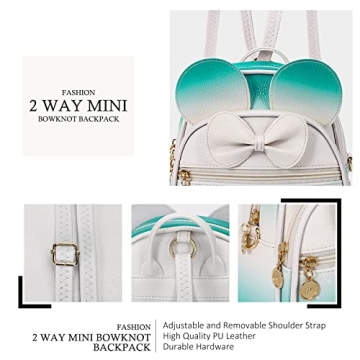 KL928 Girls Mini Backpack Cute Bowknot Polka Dot Pack