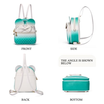 KL928 Girls Mini Backpack Cute Bowknot Polka Dot Pack