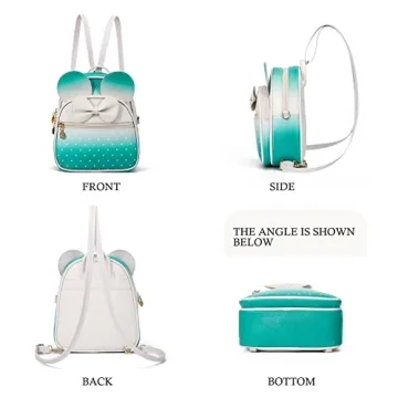 KL928 Girls Mini Backpack Cute Bowknot Polka Dot Pack