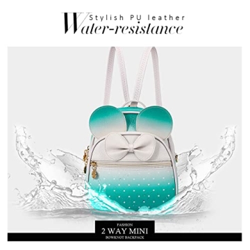 KL928 Girls Mini Backpack Cute Bowknot Polka Dot Pack