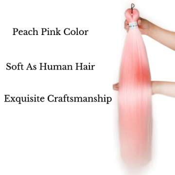 Pink Braiding Hair Pre Stretched Extensions for Girls