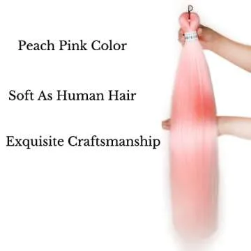 Pink Braiding Hair Pre Stretched Extensions for Girls