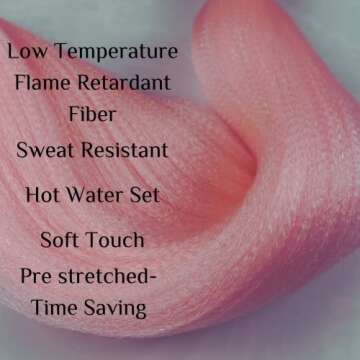 Pink Braiding Hair Pre Stretched Extensions for Girls