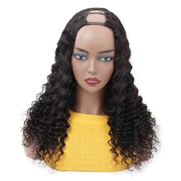 VIVI BABI U-Part Wig 18 Inch 8A Virgin Hair for Women