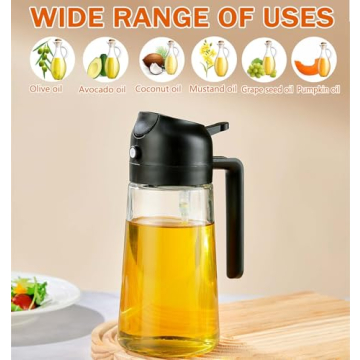 JULEHUI 16oz Oil Sprayer for Easy Olive Oil Dispensing