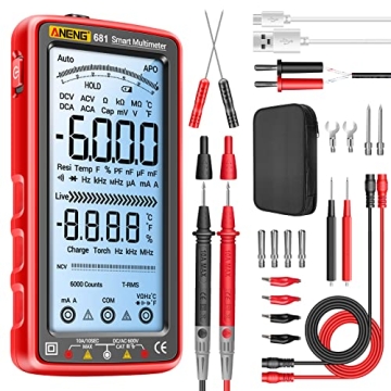 ANENG Digital Multimeter Tester Auto-Ranging TRMS 6000 Counts Voltmeter Smart Rechargeable Meter Mea...
