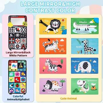 Vasdoo Tummy Time Baby Mirror Toys for Infants