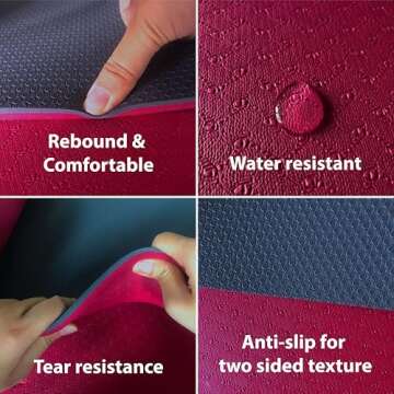 Feetlu Extra Thick Yoga Mat with Strap for All Fitness Needs