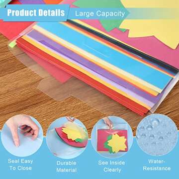 EAasty 80 Pcs Scrapbook Paper Storage Organizer Waterproof