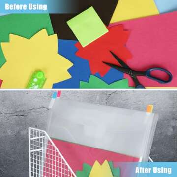 EAasty 80 Pcs Scrapbook Paper Storage Organizer Waterproof