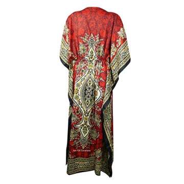 Art Of Creation Women Kaftan Dress Long Maxi Plus Size Polyester Printed Caftan Gown Beach Cover Up ...