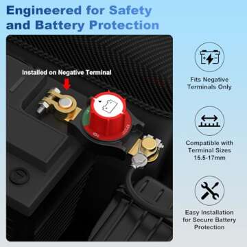 Battery Disconnect Switch for Cars and RVs - KTROVNN