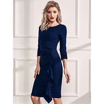 Elegant Miusol Women's Pencil Dress for Business and Parties