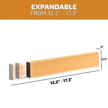 Bambüsi Bamboo Drawer Dividers - Adjustable Organizers