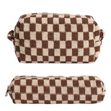 LYDZTION Makeup Bag for Women - Versatile Cosmetic Organizer in Khaki