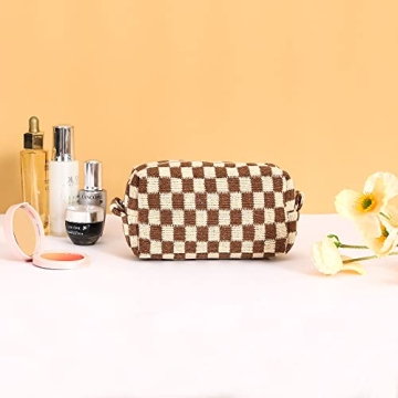 LYDZTION Makeup Bag for Women - Versatile Cosmetic Organizer in Khaki