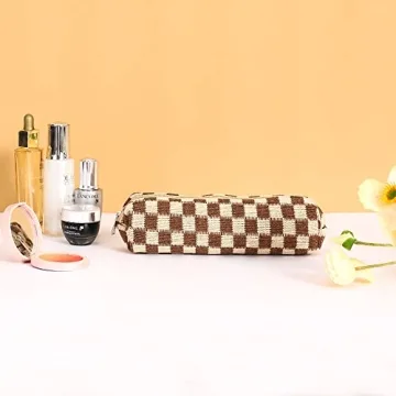 LYDZTION Makeup Bag for Women - Versatile Cosmetic Organizer in Khaki