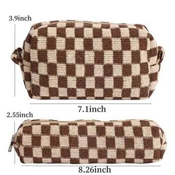 LYDZTION Makeup Bag for Women - Versatile Cosmetic Organizer in Khaki