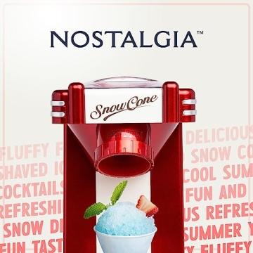 Nostalgia Snow Cone Machine Retro Red Makes 20 Icy Treats