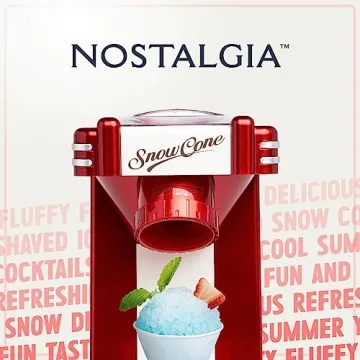Nostalgia Snow Cone Machine Retro Red Makes 20 Icy Treats