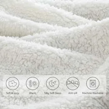 BEDELITE Sherpa Fleece Blanket - Thick Warm Blankets for Winter, Reversible Soft & Cozy Fluffy Throw Blanket for Couch and Bed (Grey, 50" X 60")
