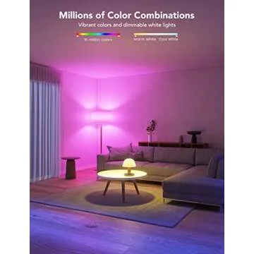 Govee LED Smart Light Bulbs, 1000LM Color Changing Light Bulb, Wi-Fi & Bluetooth Light Bulbs, Work with Alexa and Google Assistant, Dimmable RGBWW A19 75W Equivalent Smart Bulbs, 4 Pack