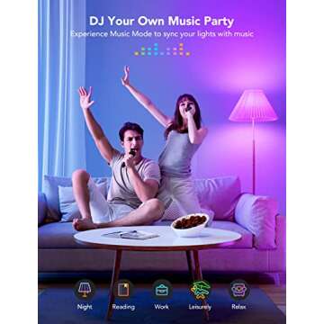 Govee LED Smart Light Bulbs, 1000LM Color Changing Light Bulb, Wi-Fi & Bluetooth Light Bulbs, Work with Alexa and Google Assistant, Dimmable RGBWW A19 75W Equivalent Smart Bulbs, 4 Pack