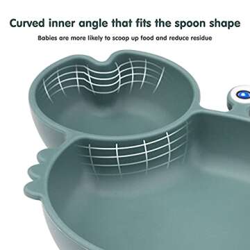 Qshare Toddler Plate - BPA-Free and Strong Suction Design