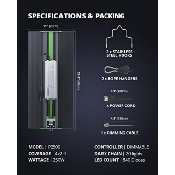 VIPARSPECTRA P2500 LED Grow Light for Indoor Plants - Full Spectrum