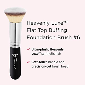IT Cosmetics Heavenly Luxe Flat Top Foundation Brush #6 for Flawless Makeup