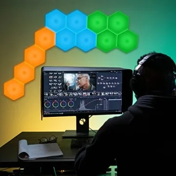 Vcwtty Hexagon LED Wall Lights - 13 Colors Touch-Control