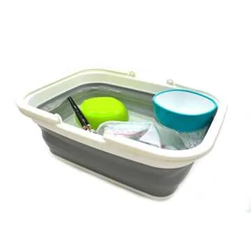 Space-Saving SAMMART 9.2L Collapsible Tub for Outdoors