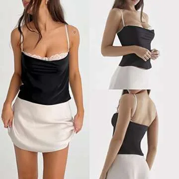 FSCONAGE Y2K Backless Tank Top for Women - Summer Style