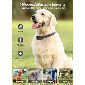 F-color Dog Shock Collar with Remote Control - 2600FT Dog Training Collar 3 Pack with Beep Vibration...