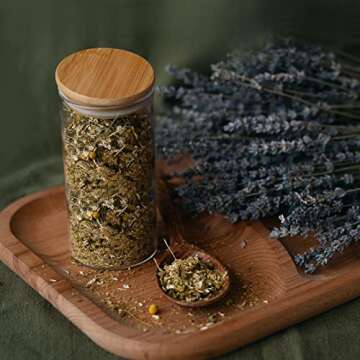 casato 4Oz Spice Jars, 14 Pack Glass Food Storage Jars Containers with Airtight Bamboo Lids, High Borosilicate Glass Kitchen Canisters For Spice and More (Round) (4OZ)