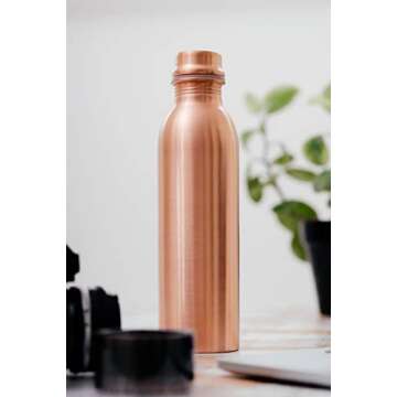 Berigora 30oz Pure Copper Water Bottle Ayurvedic