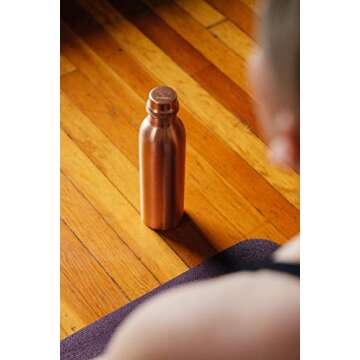 Berigora 30oz Pure Copper Water Bottle Ayurvedic