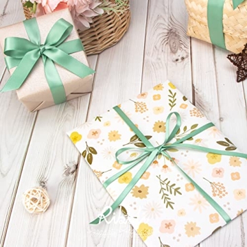 Ribbli Sage Green Double Faced Satin Ribbon 25 Yards